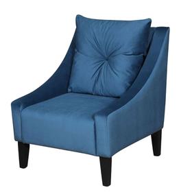Кресло «Луиджи», опоры массив венге, ткань велюр, цвет океан