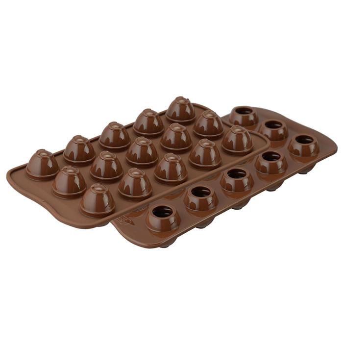форма для приготовления конфет bakery 19 5х12 6 см силикон Форма для приготовления конфет Choco spiral, силиконовая