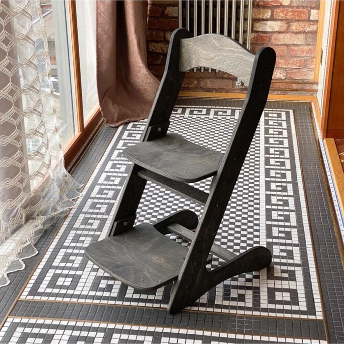 фото Стул растущий для детей компаньон, 400х500х810, черный венге