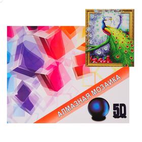 

Алмазная мозаика с подрамником, полное заполнение «Павлин» 40×50 см