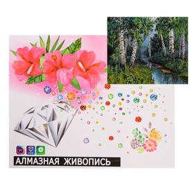 

Алмазная мозаика с подрамником, полное заполнение «Березоньки» 40×50 см