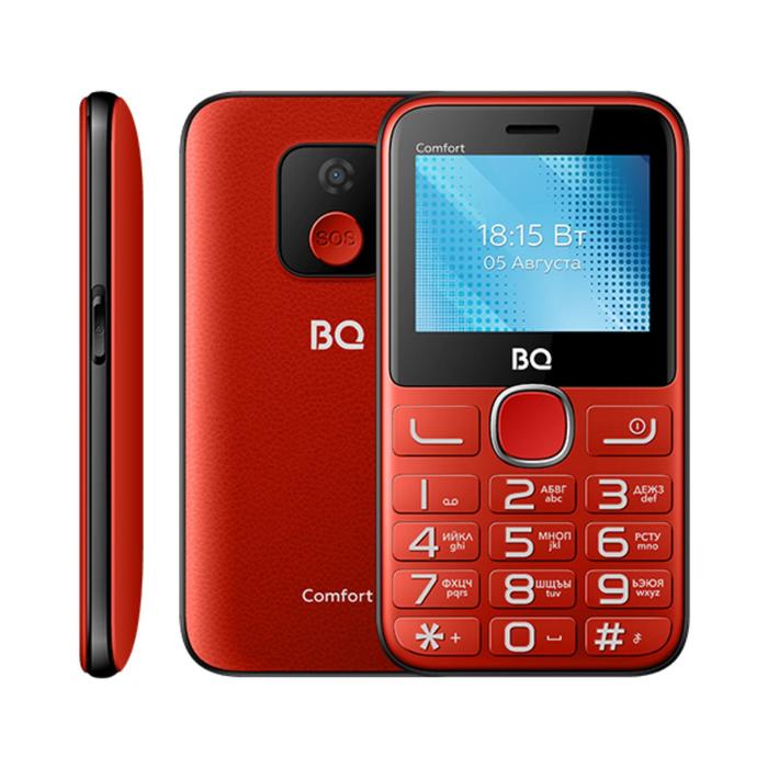 фото Сотовый телефон bq m-2301 comfort, 2.31", 2sim, 1400 мач, красно-черный