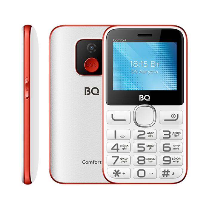 фото Сотовый телефон bq-2301 comfort, 2.31", 2 sim, 32мб, microsd, 1400 мач, бело-красный