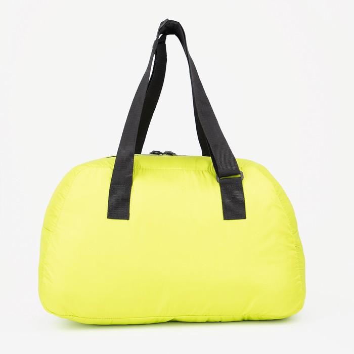 фото Сумка спортивная на молнии, наружный карман, длинный ремень, цвет зелёный сакси