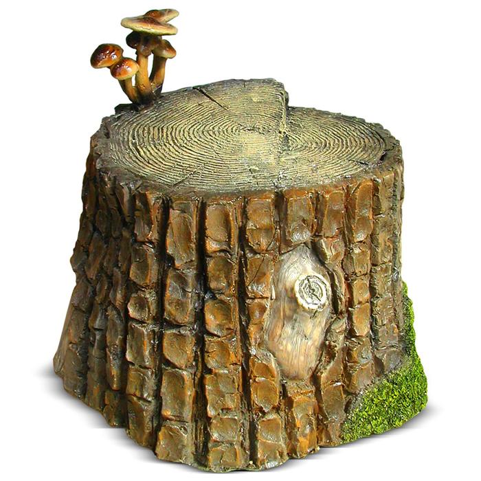 Садовая фигура Пенек с грибами 35х35х25см цена и фото