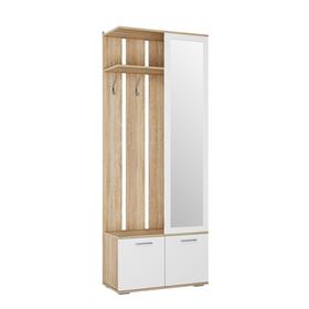 

Прихожая ЛАЙТ 2100х800х370 Белый/корпус Дуб Сонома