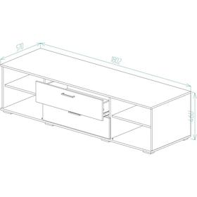 

Тумба ЛАЙТ 460х1800х570 Белый/ корпус Дуб Сонома