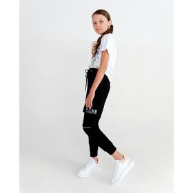 

Спортивные брюки для девочки, цвет чёрный, рост 152 см