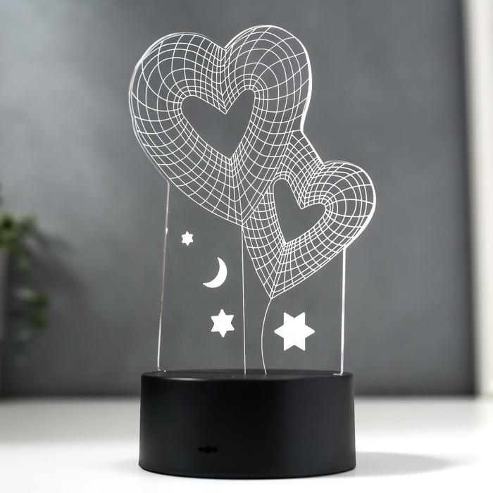 

Светильник "Сердца", LED RGB 2Вт 11,8х9,6х20см