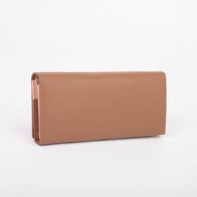 

Кошелёк женский, 3 отдела на магнитах, цвет пудра