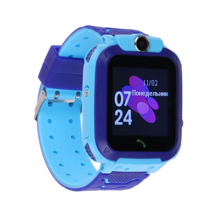 фото Смарт-часы zdk q2021, цветной дисплей, 1.54", функция аудиозвонок и sos-вызов, синие