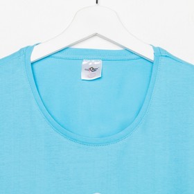 

Футболка женская, цвет голубой, размер 46