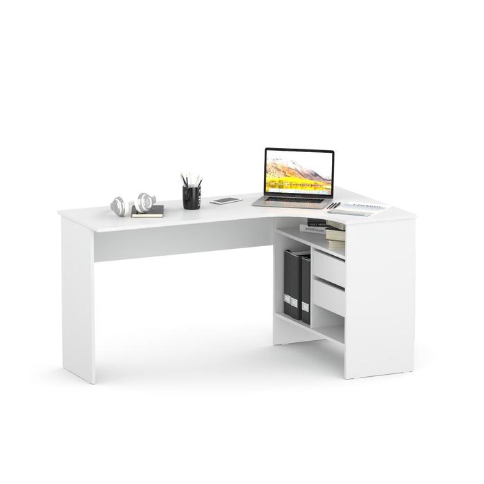 Компьютерный стол «СПм-25», 1450×810×740 мм, угловой, правый, цвет белый