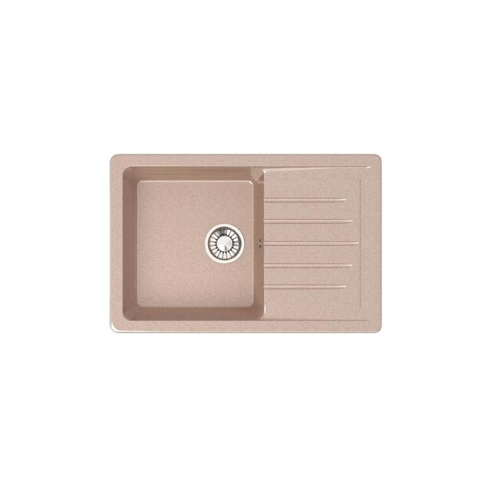 

Мойка кухонная из камня Glanz Энди L16G40, 740x490x210 мм, глянцевая, врезная, цвет карамель 69232