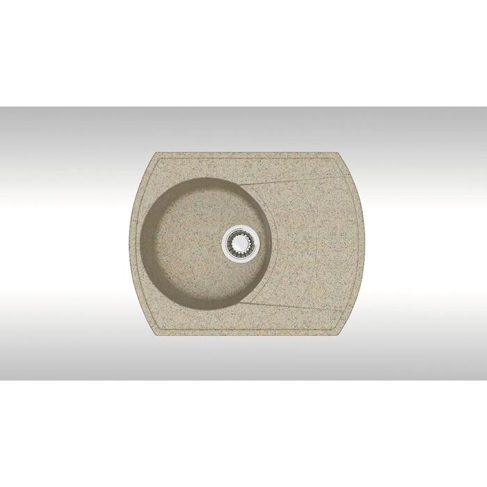

Мойка кухонная из камня ZETT lab. 25/Q5, 640х490х200 мм, матовая, врезная, песочная