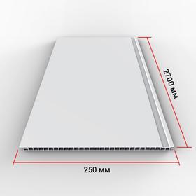 Панель ПВХ Slim 5 мм Premium белая глянц- лак, 2700х250х5 мм Ош