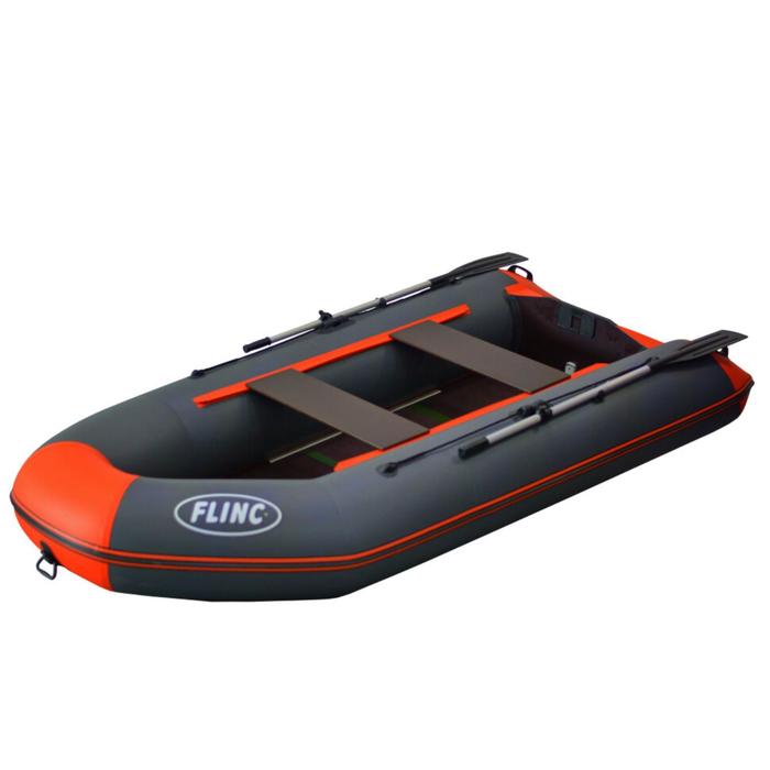 фото Надувная лодка flinc ft320k, цвет графитовый/оранжевый