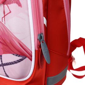Рюкзак каркасный Calligrata, 39 х 28 х 18 см, + мешок для обуви, «Фламинго» от Сима-ленд