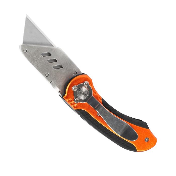 фото Нож строительный patriot ckf-5, с трапециевидным лезвием, складной, 5 лезвий в комплекте