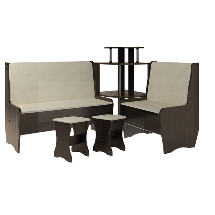 

Кухонный уголок Трапэзи ТЕССЕРА без стола 1582х1182х990 Nice Beige/Венге магия