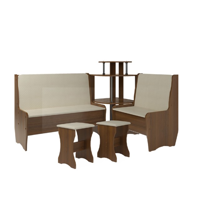 

Кухонный уголок Трапэзи ТЕССЕРА без стола 1582х1182х990 Nice Beige/Орех Экко