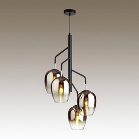 

Люстра PALTA, 4x60Вт E27, цвет чёрный, IP20