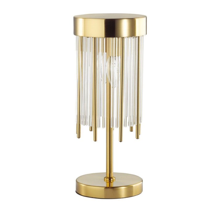 фото Настольная лампа york, 2x40вт e14, цвет золото, ip20 odeon light