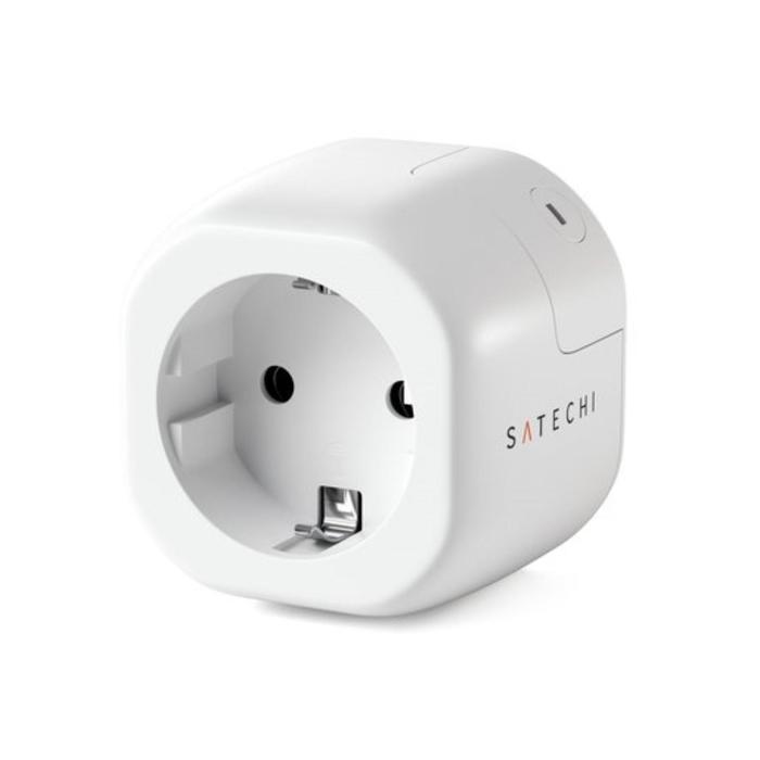 Умная розетка Satechi Homekit Smart Outlet, 15 А, одноместная, с з/к, Wi-Fi, белая