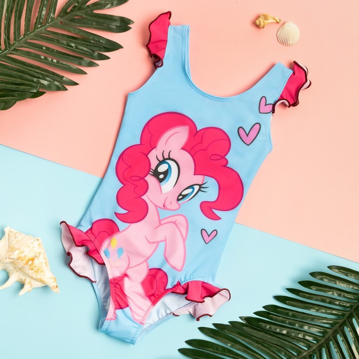 фото Купальник детский "pinkie pie", мой маленький пони, рост 110-116 (32), голубой kaftan