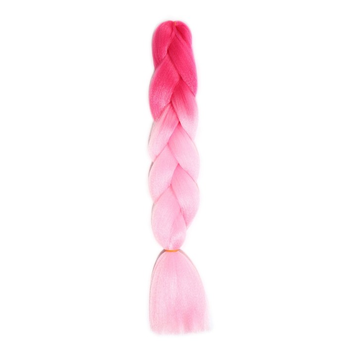 ZUMBA Канекалон двухцветный, гофрированный, 60 см, 100 гр, цвет малиновый/светло-розовый