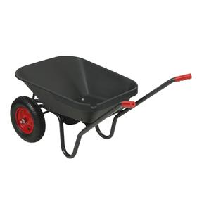 

Тачка садово-строительная, двухколёсная: груз/п 150 кг, объём 95 л, пневмоколесо, корыто из пластика, цвет ручки МИКС