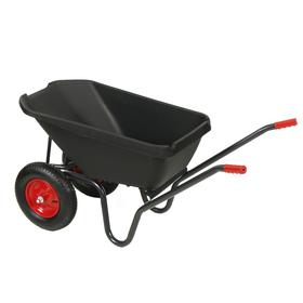 

Тачка садово-строительная, двухколёсная: груз/п 150 кг, объём 115 л, пневмоколесо, корыто из пластика, цвет ручки МИКС