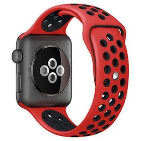 

Ремешок Krutoff Silicone Sport, для Apple Watch, 38/40 мм, красно-черный