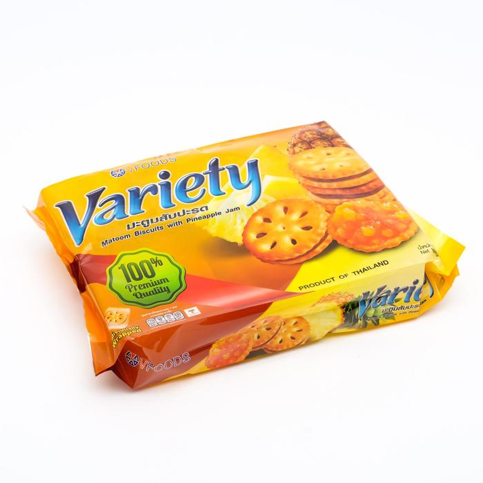 

Печенье Variety с ананасовым джемом, 260 г