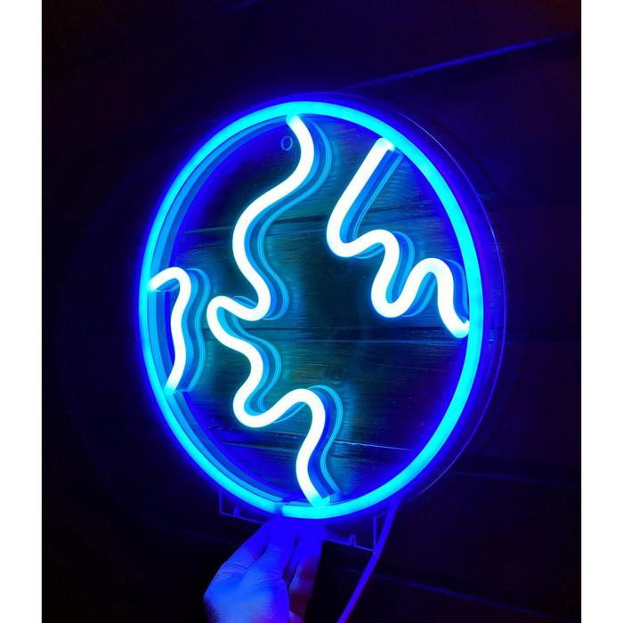 Неоновая вывеска «Планета Земля» 33 см, 12 В 6930865