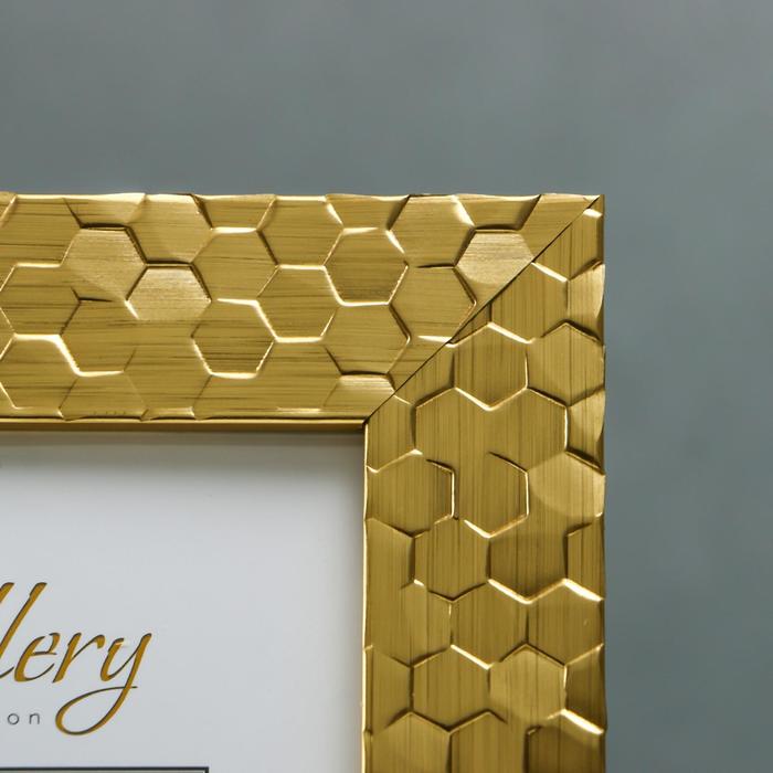 фото Фоторамка пластик gallery 10х15 см, 651618 золото (пластиковый экран) miram