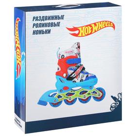 Роликовые коньки Hot Wheels, PU колёса со светом, размер XS (26-29) от Сима-ленд