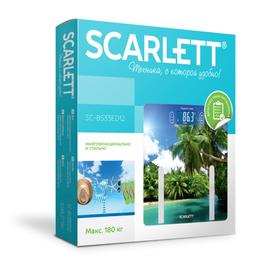 Весы напольные Scarlett BS33ED12, диагностические, до 180 кг, 1хCR2032, стекло, пальмы