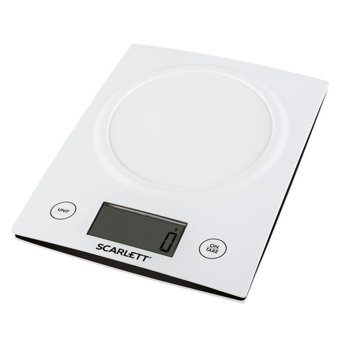 

Весы кухонные Scarlett SC-KS57B10, электронные, до 5 кг, белые