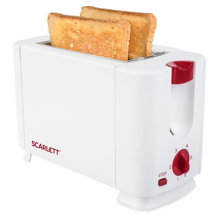 Тостер Scarlett SC-TM11013, 700 Вт, 6 режимов прожарки, 2 тоста, белый