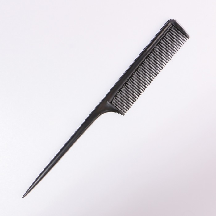 Расчёска с хвостиком, 21 2,5 см, цвет чёрный