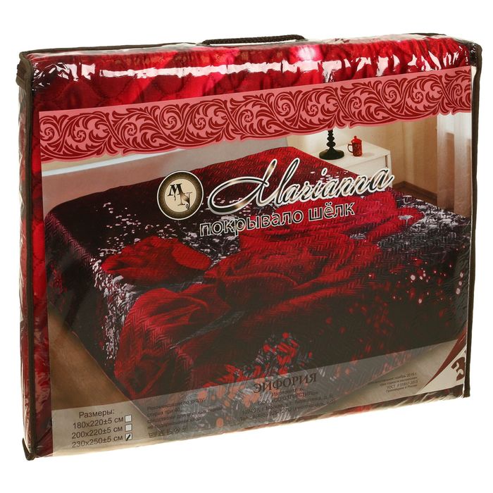 Покрывало 3D Marianna евро макси Эйфория 230х250 см, искус.шелк, пэ100%