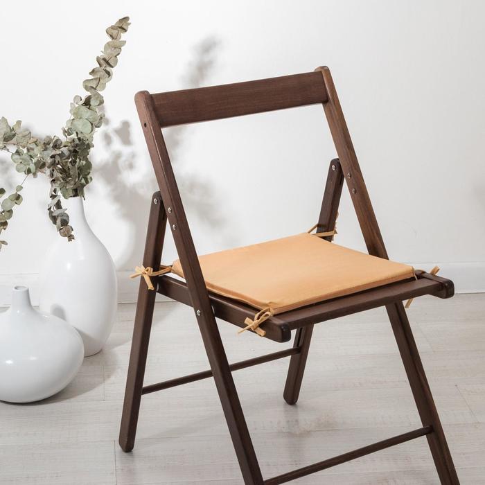 фото Сидушка на стул «бамбук», персик 34х34х1,5 см witerra