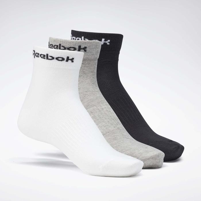 фото Носки 3 пары reebok active core ankle sock, размер 43-45 (gh8168)