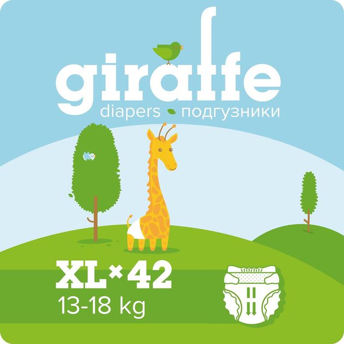 Подгузники Lovular Giraffe 13-18кг 42шт 1229₽