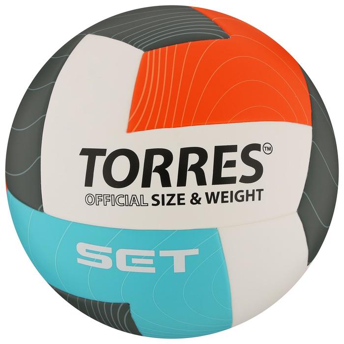 Мяч волейбольный TORRES Set, TPU, клееный, 12 панелей, р. 5 мяч волейбольный torres bm850 pu клееный 18 панелей размер 5 290 г