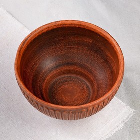 

Салатник "Грань", декор, красная глина, 0.6 л