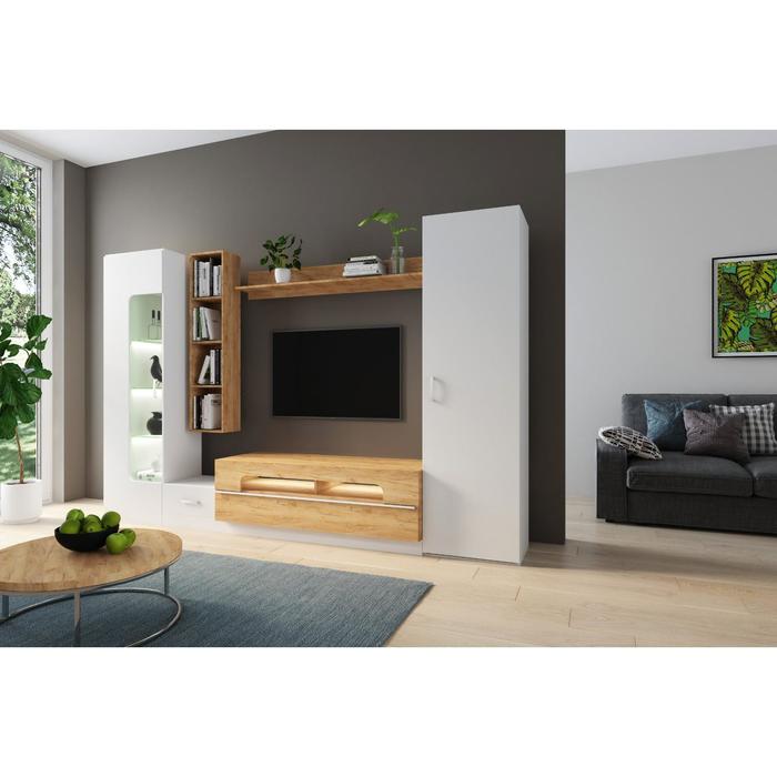 

Стенка Loft-20 3000х473х1970 Белая Аляска/Дуб Крафт золотой