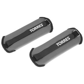 

Утяжелители универсальные TORRES 1 кг, 2 х 500 г, неопрен, песок, цвет серый