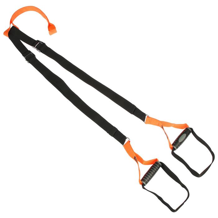 Петли для подвесного тренинга TORRES, эргономические нескользящие ручки, цвет черный/оранжевый